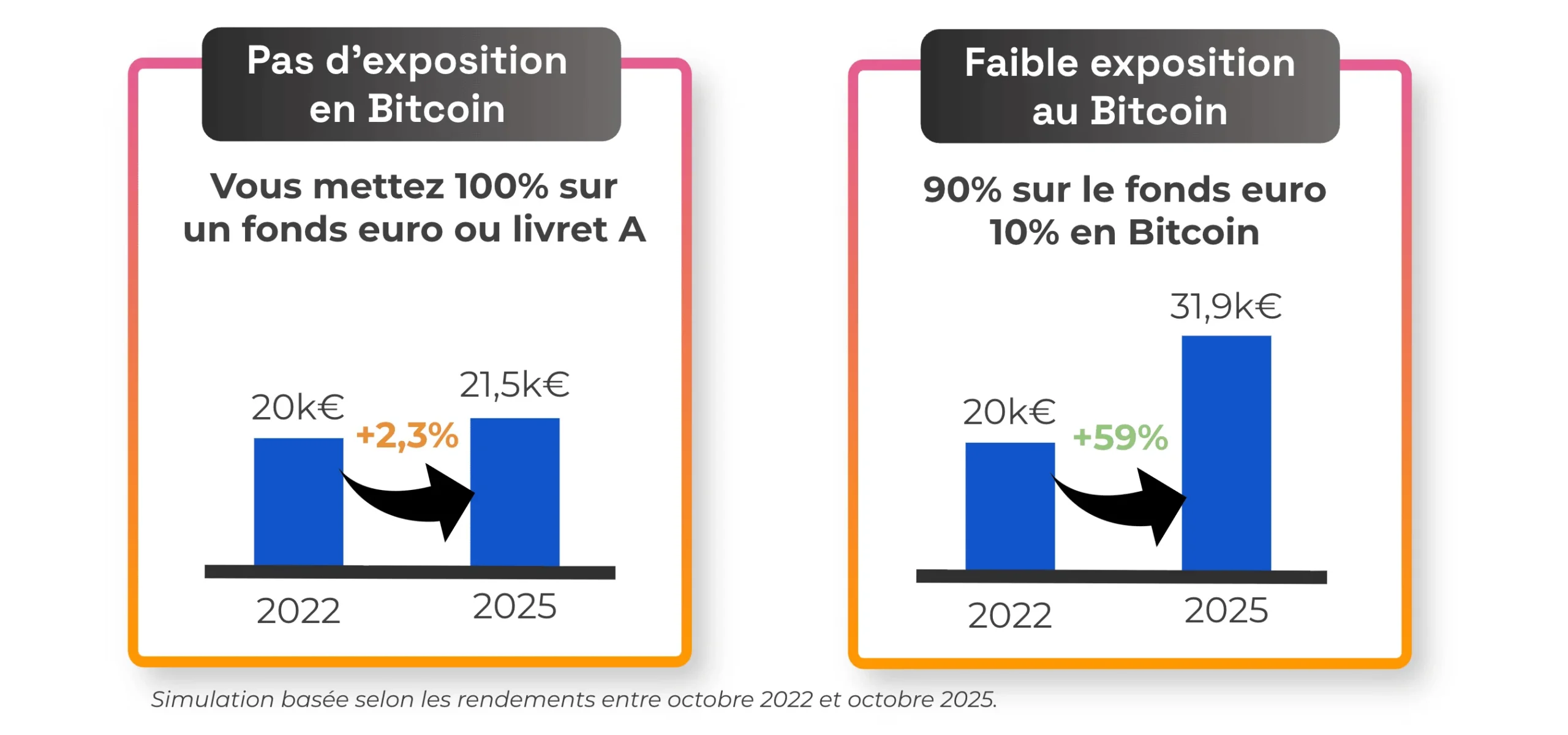 Pas d'exposition au Bitcoin versus une faible exposition au Bitcoin
